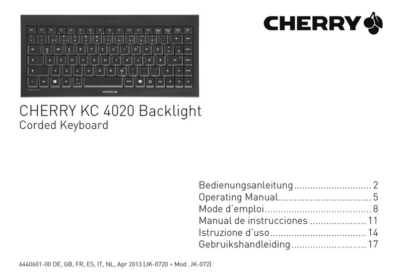 Cherry KC 4020 Backlight Bedienungsanleitung
