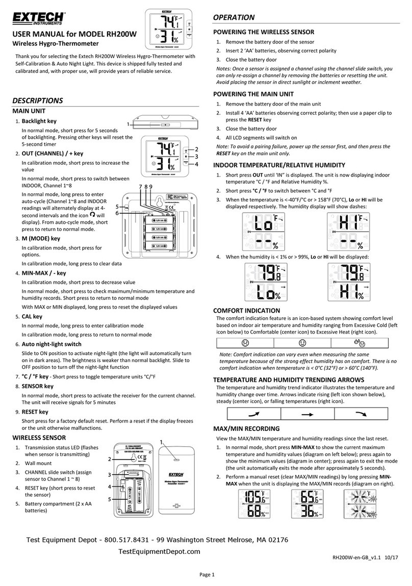 Extech Instruments RH200W Bedienungsanleitung