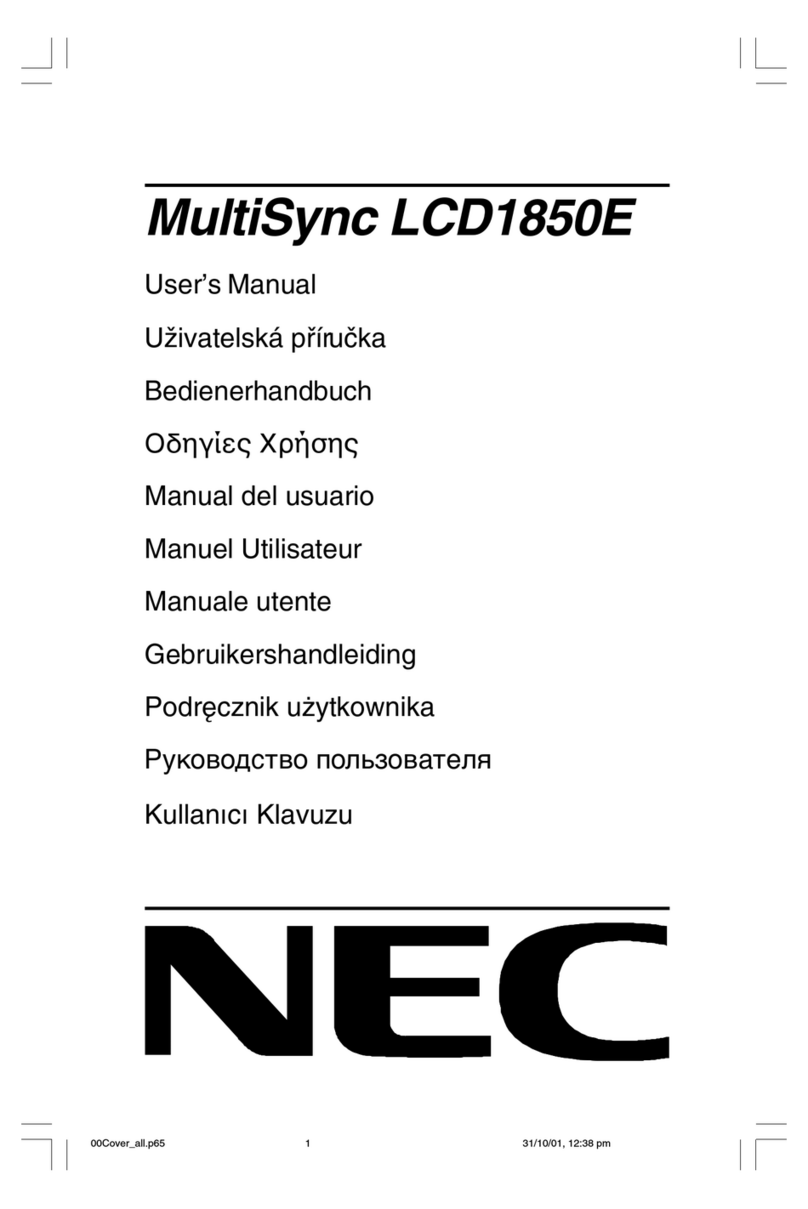 NEC NEC MultiSync LCD1850E  LCD1850E LCD1850E Bedienungsanleitung