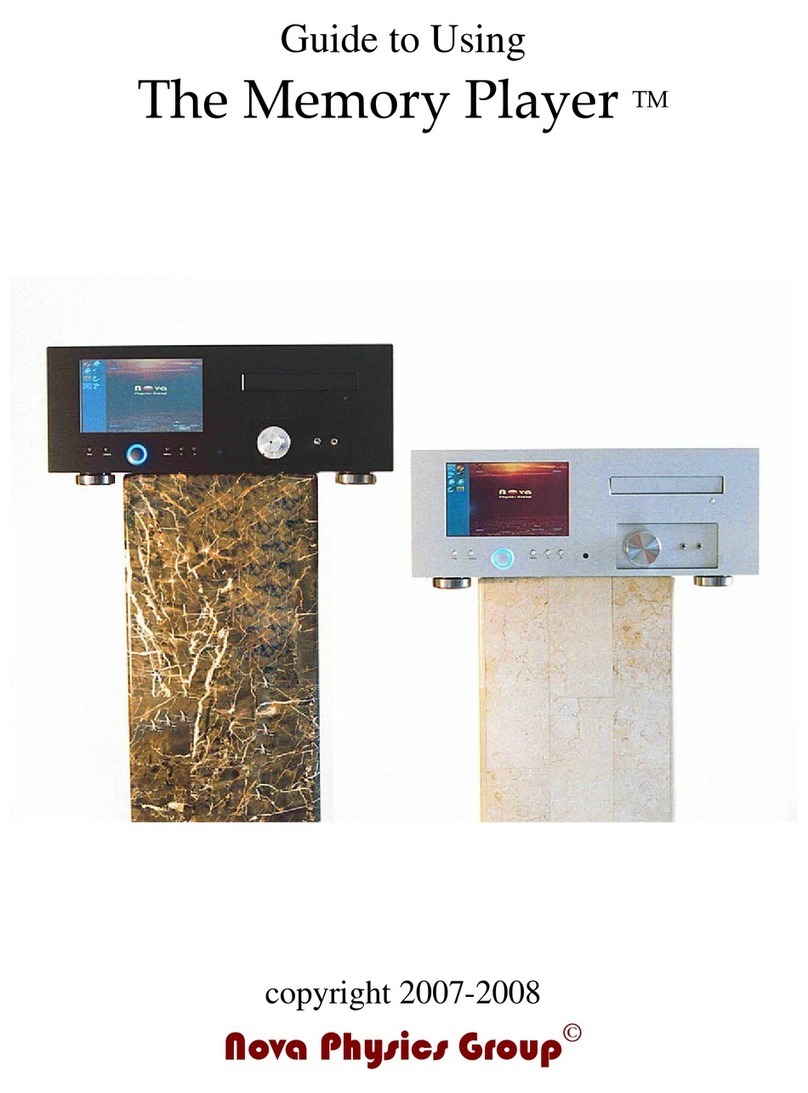 Nova Physics Group memory Bedienungsanleitung