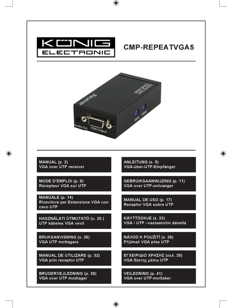 Konig CMP-REPEATVGA5 Bedienungsanleitung