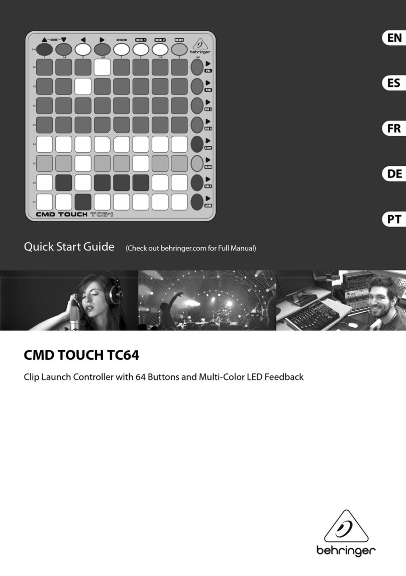 Behringer CMD TOUCH TC64 Bedienungsanleitung