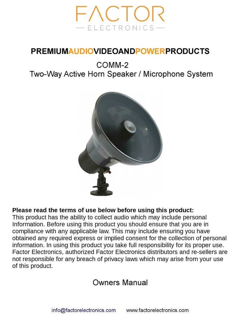 Factor Electronics COMM-2 Bedienungsanleitung