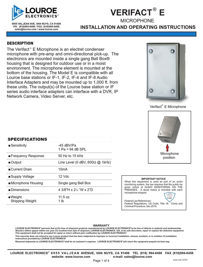 Louroe Electronics VERIFACT E Bedienungsanleitung