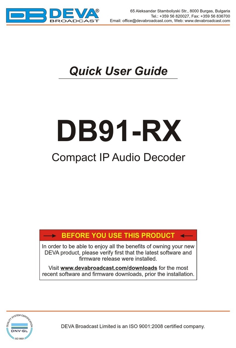 DEVA Broadcast DB91-RX Gebrauchsanweisung