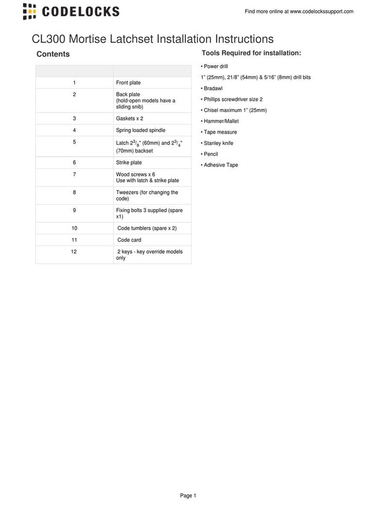 CodeLock CL300 Bedienungsanleitung