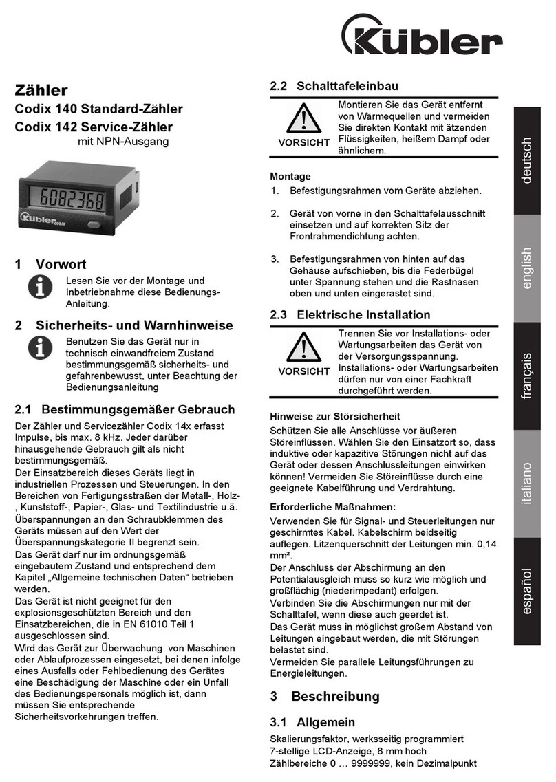 Kubler Codix 140 Bedienungsanleitung Kubler Codix 140 Bedienungsanleitung
