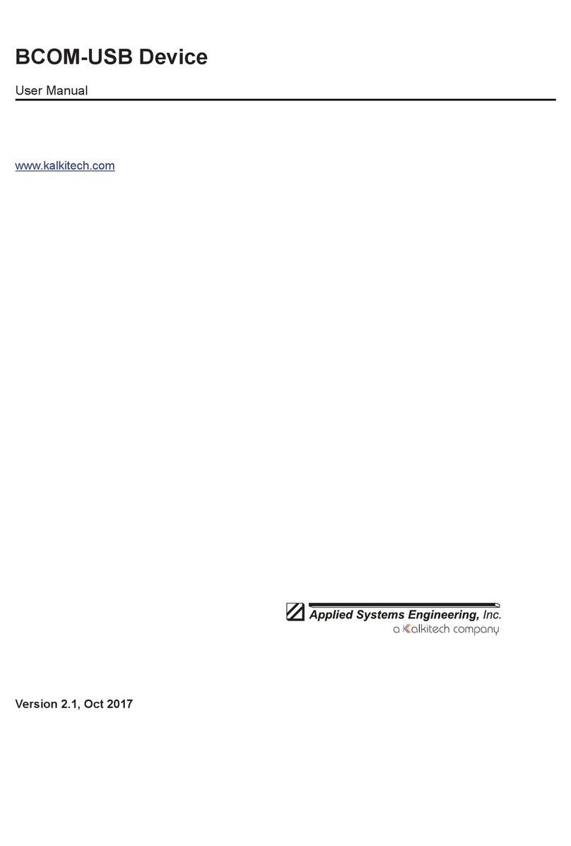 Applied Systems Engineering BCOM-USB Bedienungsanleitung