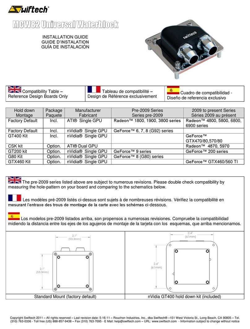 swiftech MCW82 Bedienungsanleitung