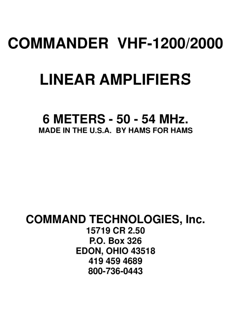 Command Technologies COMMANDER VHF-2000 Bedienungsanleitung