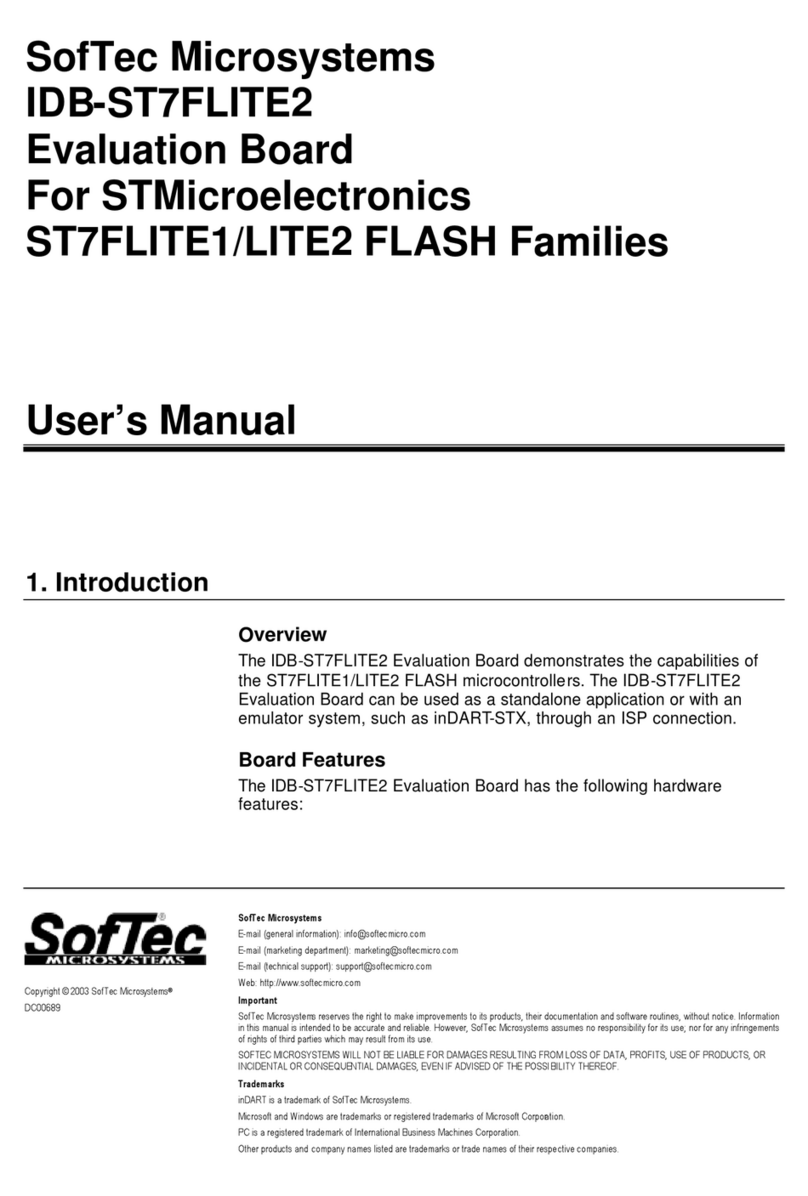 SofTec Microsystems IDB-ST7FLITE2 Bedienungsanleitung