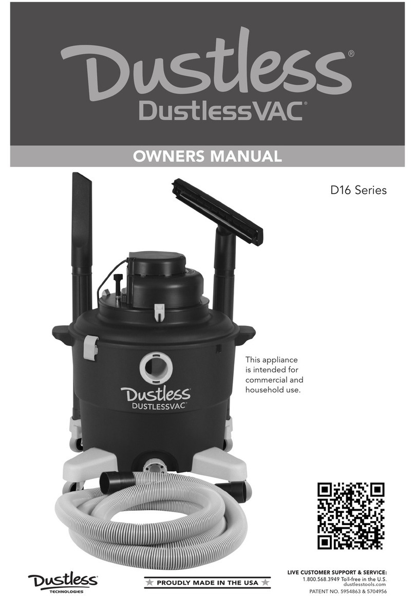 Dustless DuctlessVac D1603 Bedienungsanleitung Dustless DuctlessVac D1603 Bedienungsanleitung