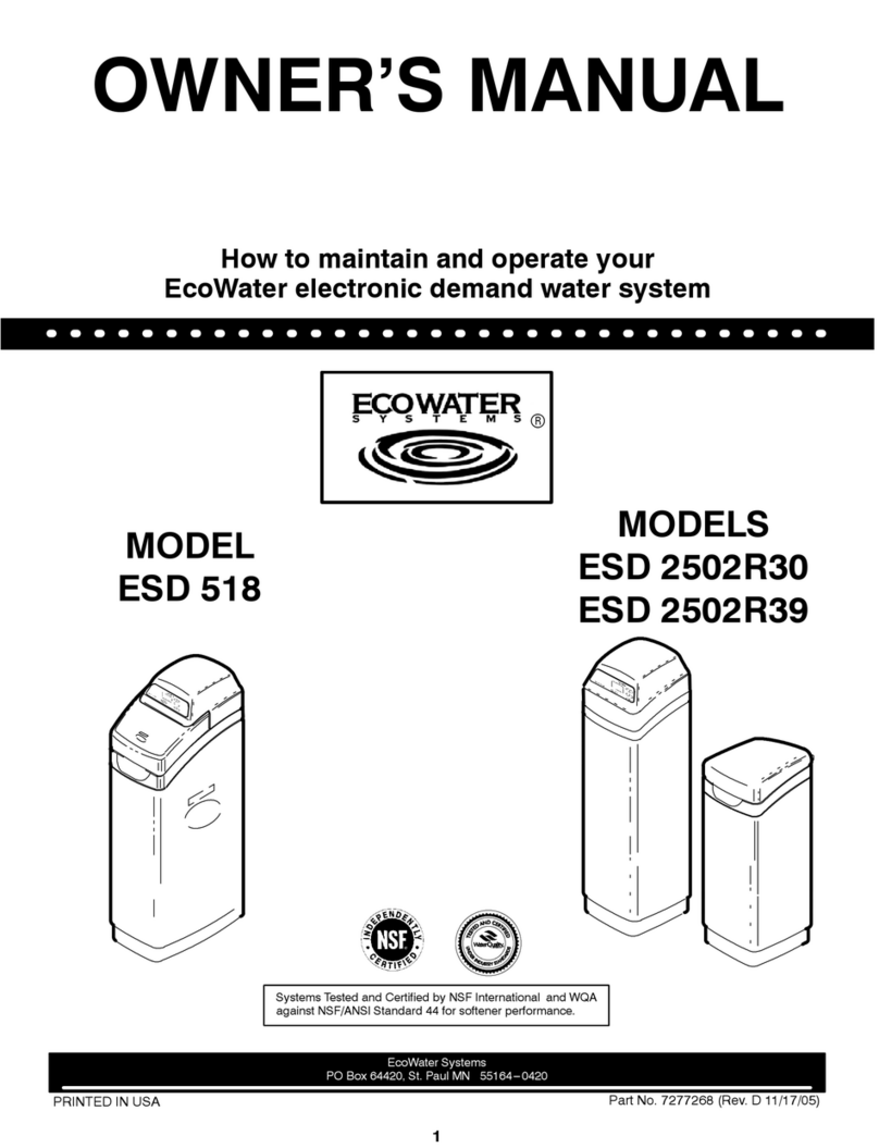 EcoWater ESD 2502R39 Bedienungsanleitung