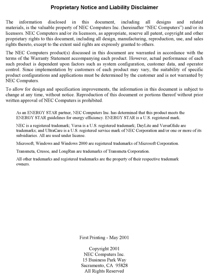 NEC VersaDayLite Bedienungsanleitung