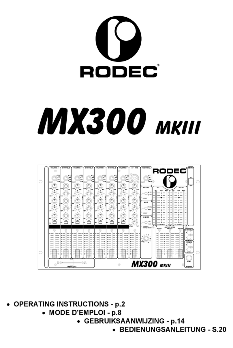 Rodec MX300 MKIII Bedienungsanleitung
