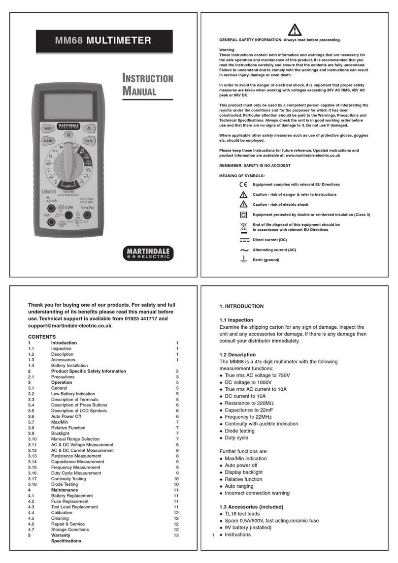 MARTINDALE MM68 Bedienungsanleitung