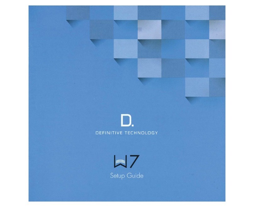 Definitive Technology W7 Bedienungsanleitung