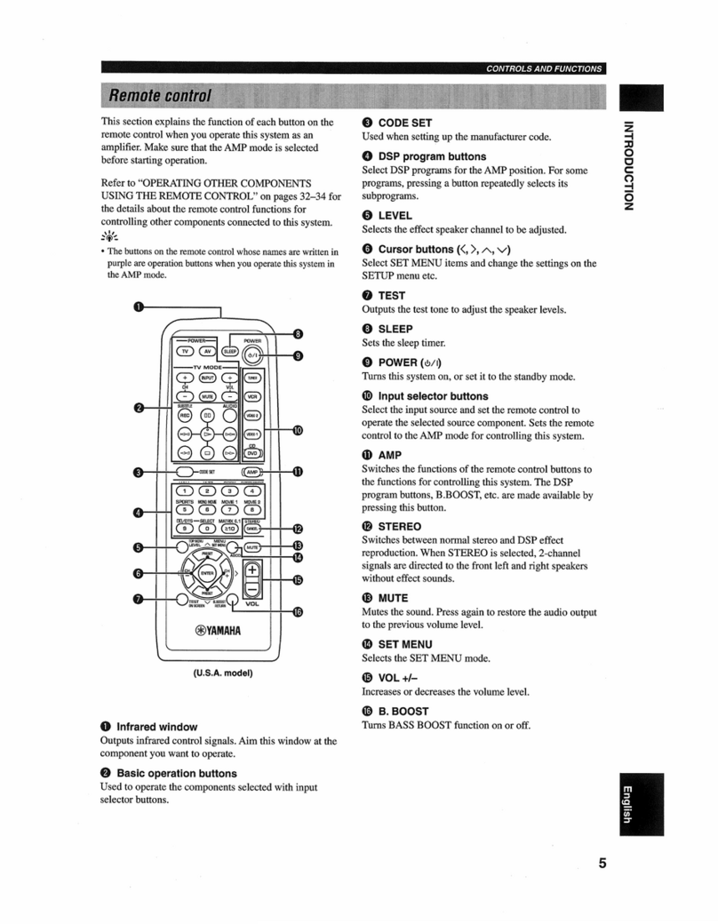 Yamaha Remote Control Bedienungsanleitung