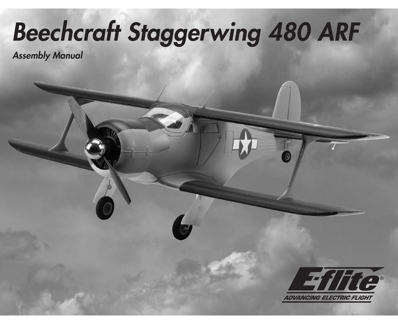 E-FLITE Beechcraft Staggerwing 480 ARF Bedienungsanleitung