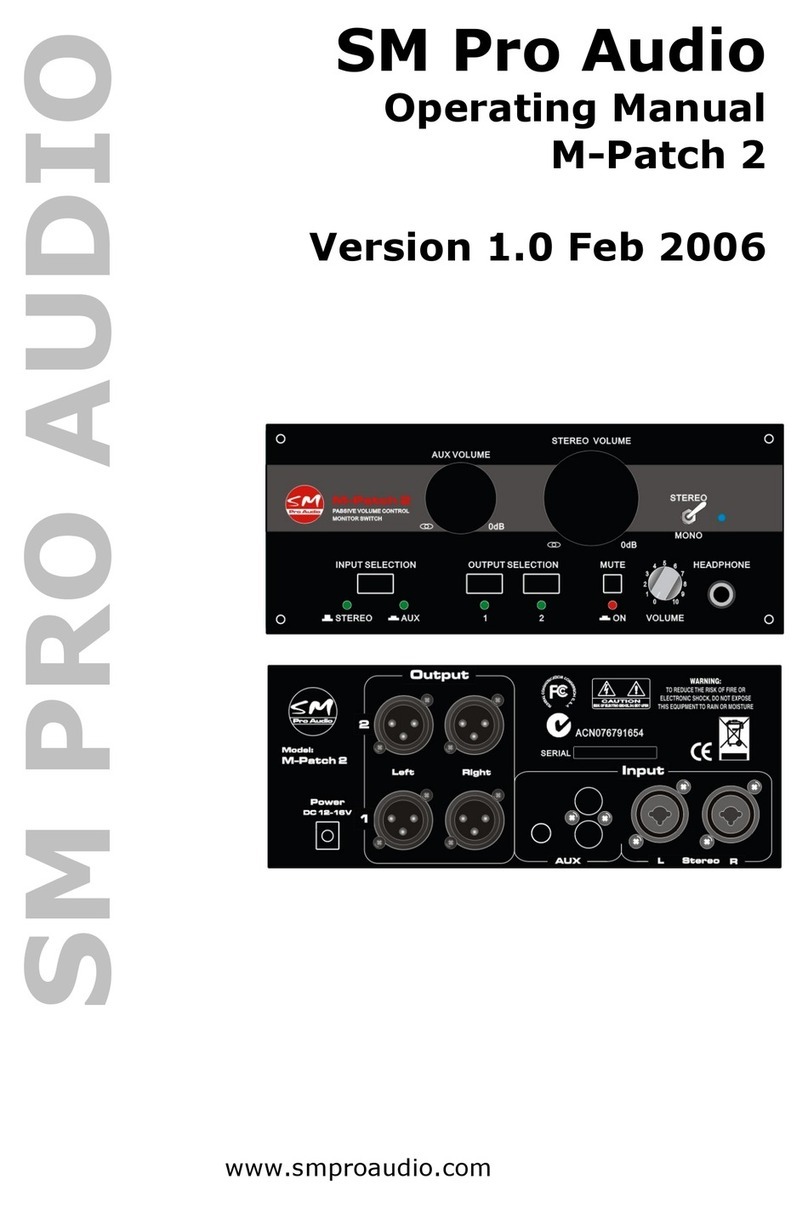SM Pro Audio M-Patch 2 Bedienungsanleitung