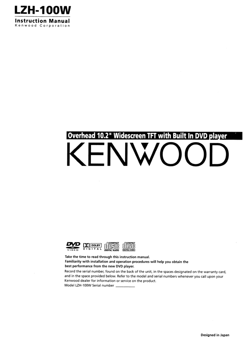 Kenwood LZH-100W - DVD Player With LCD Monitor Bedienungsanleitung