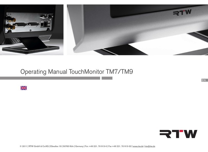 RTW TouchMonitor TM7 Series Bedienungsanleitung RTW TouchMonitor TM7 Series Bedienungsanleitung