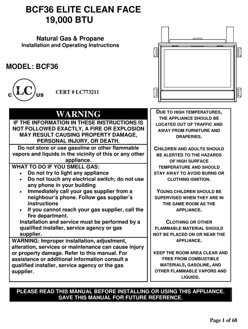 Savannah Heating BCF36 Bedienungsanleitung Savannah Heating BCF36 Bedienungsanleitung