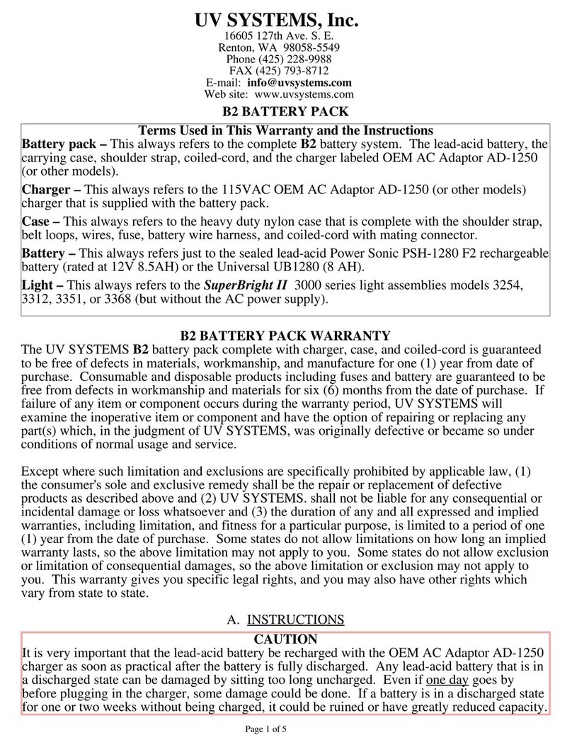 UV Systems B2 Bedienungsanleitung