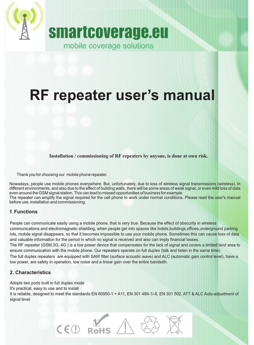 smartcoverage RF repeater Bedienungsanleitung
