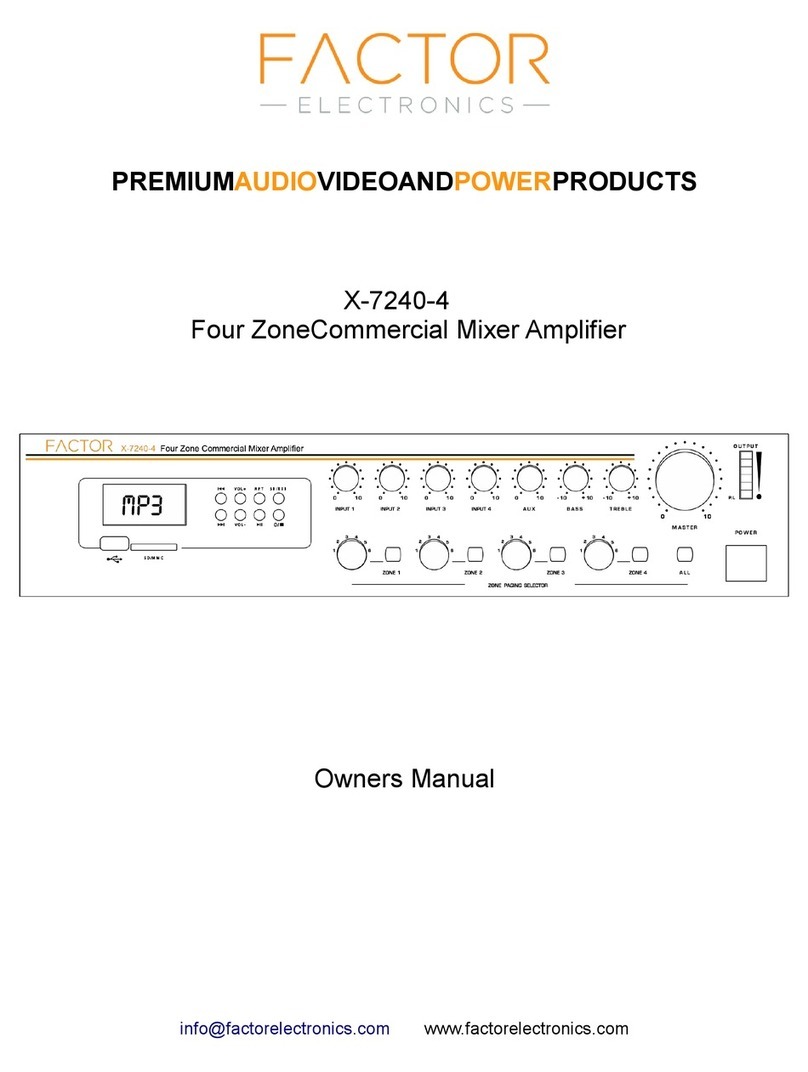 Factor X-7240-4 Bedienungsanleitung