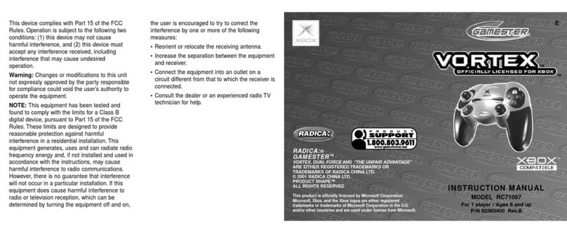 Gamester Vortex RC71097 Bedienungsanleitung