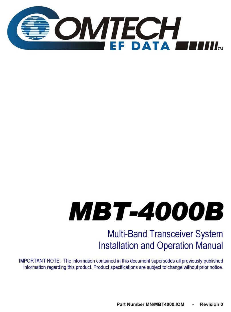Comtech EF Data MBT-4000B Bedienungsanleitung