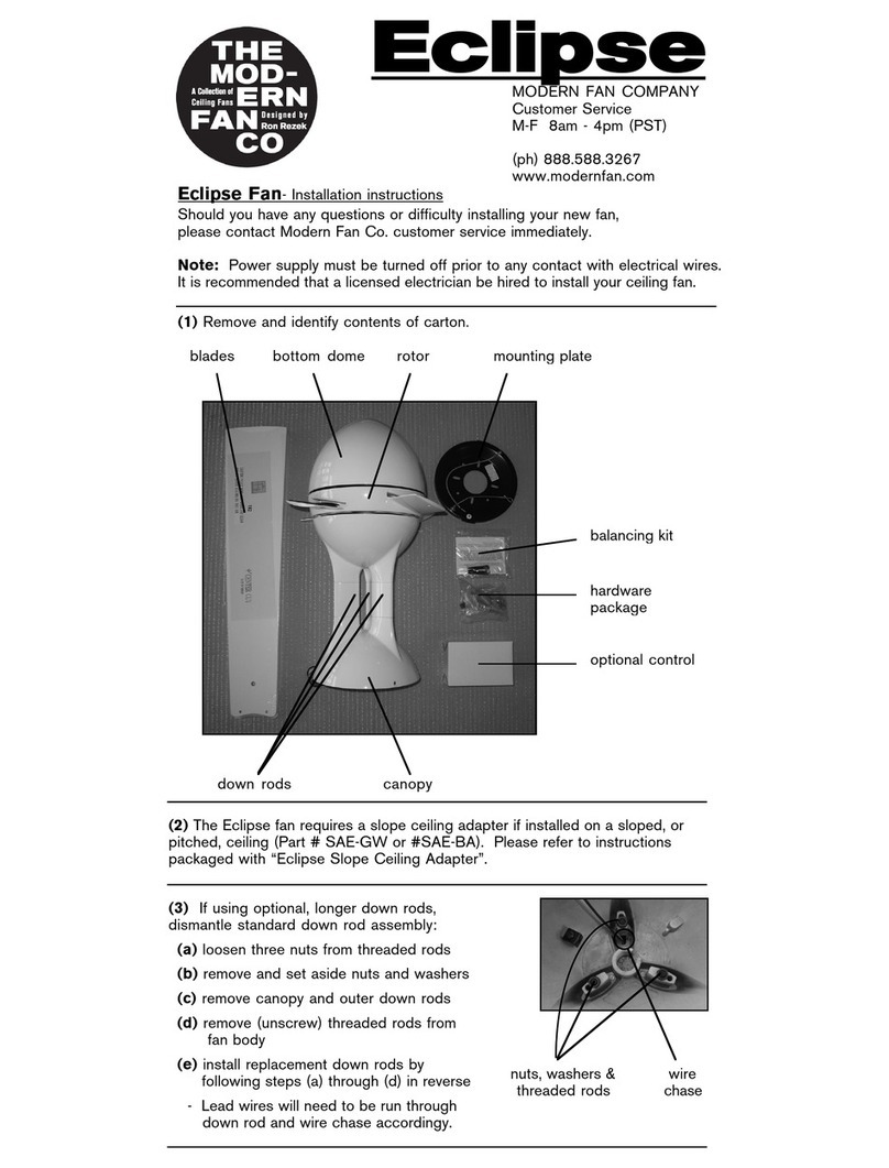 Modern Fan Co Eclipse Bedienungsanleitung