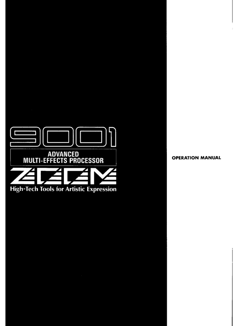 Zoom 9001 Advanced Multi-Effecis Processor Bedienungsanleitung