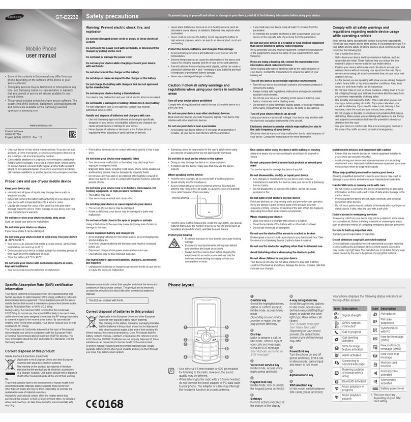Samsung GT-E2232 Bedienungsanleitung