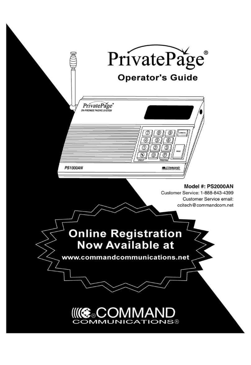 Command Communications PrivatePage PS2000AN Handbuch