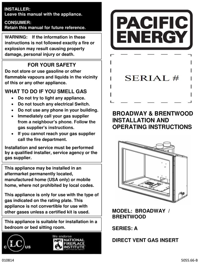 Pacific energy BROADWAY Bedienungsanleitung