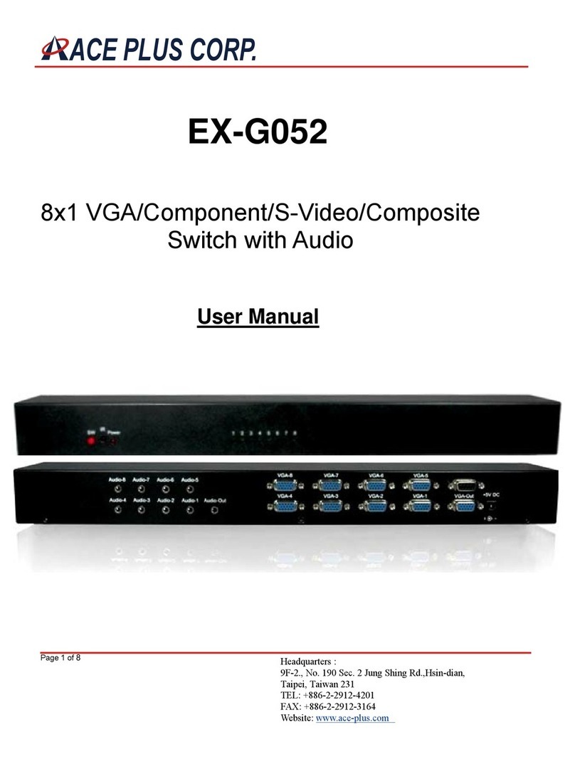 Ace Plus EX-G052 Bedienungsanleitung