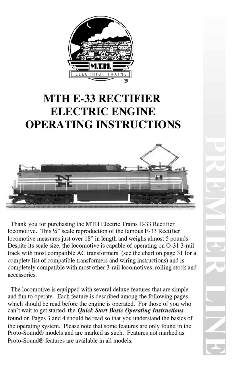 M.T.H. Premier E33 Electric Engine Bedienungsanleitung M.T.H. Premier E33 Electric Engine Bedienungsanleitung