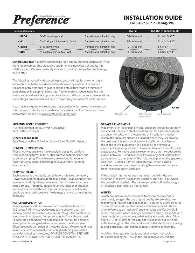Preference decorum K-625d Bedienungsanleitung