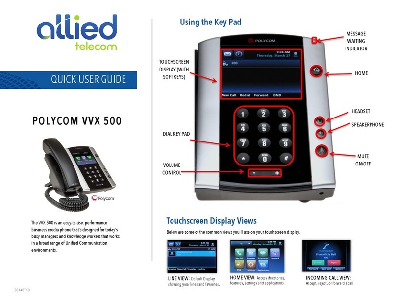 Polycom VVX 500 series Gebrauchsanweisung