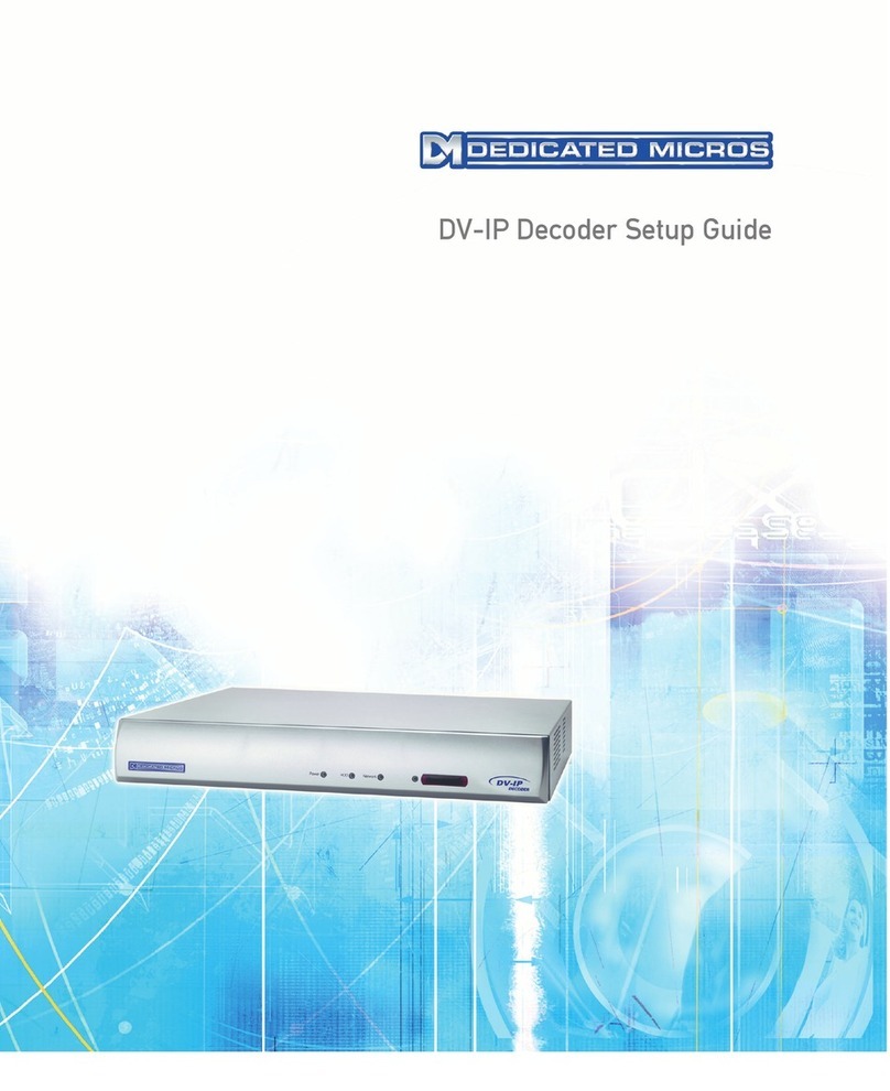 Dedicated Micros DV-IP Decoder Bedienungsanleitung