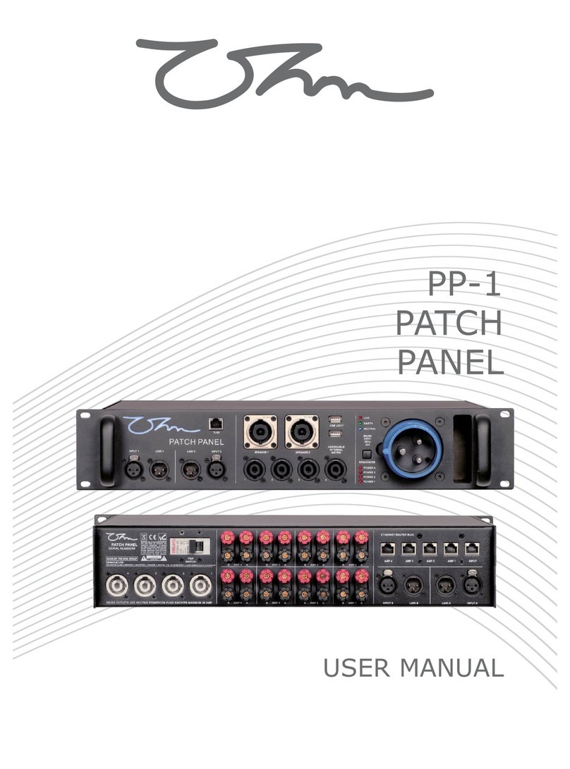 OHM PATCH PANEL PP-1 Bedienungsanleitung OHM PATCH PANEL PP-1 Bedienungsanleitung