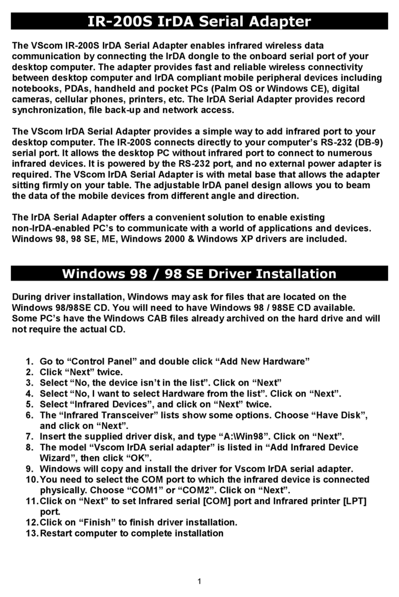 VSCOM IR-200S Bedienungsanleitung