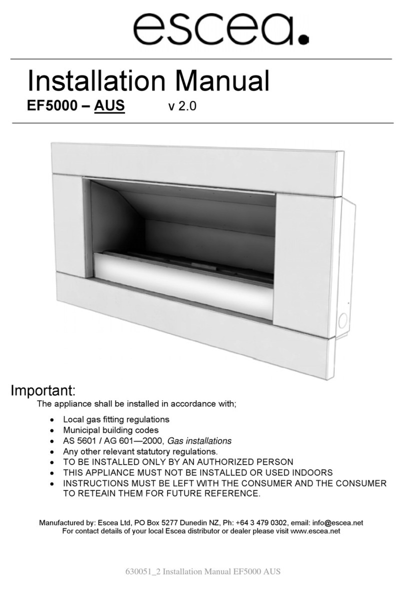 Escea EF5000 Bedienungsanleitung Escea EF5000 Bedienungsanleitung
