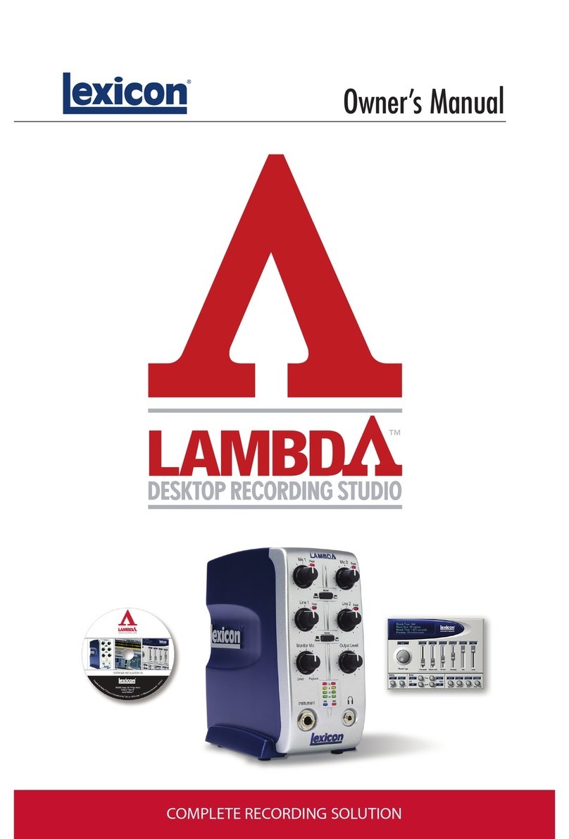 Lexicon Lambda Bedienungsanleitung