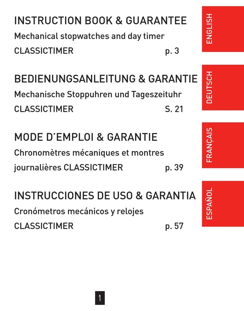 Hanhart CLASSICTIMER Bedienungsanleitung