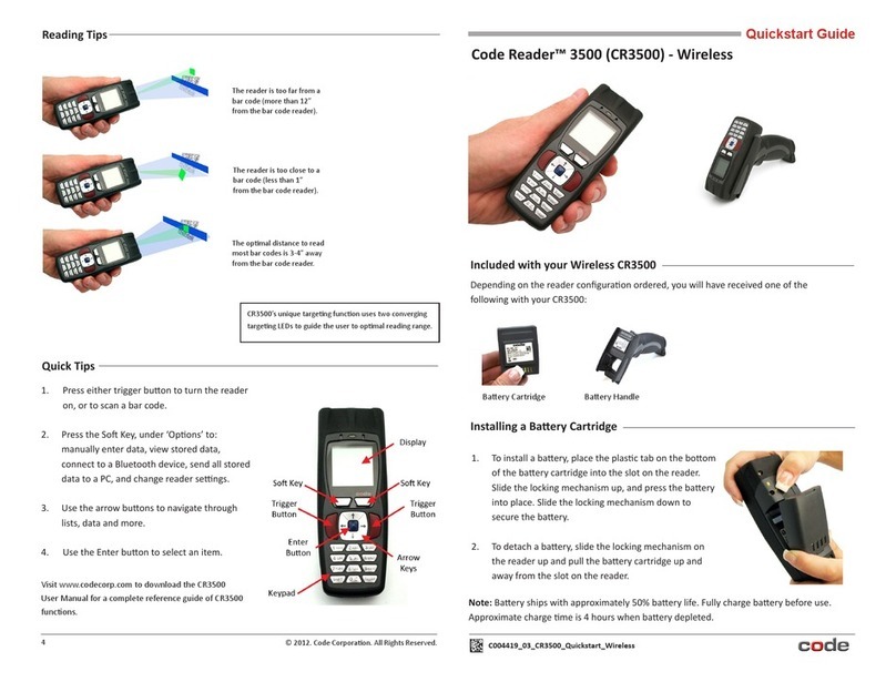 Code Code Reader CR3500 Bedienungsanleitung
