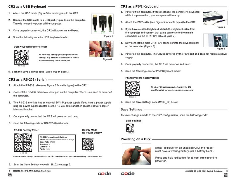 Code CR2 Bedienungsanleitung
