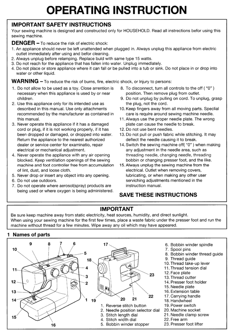 Janome Sewing Machine Bedienungsanleitung